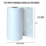 Premium Cut-Away Embroidery Stabilizer Backing | 12" x 50 Yd Roll | 2.5 oz Medium Weight | For Machine & Hand Sewing