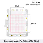 Magnetic Embroidery Hoop (Long-bar Magnets) for Husqvarna Viking Designer Diamond Topaz Epic etc. Pfaff Creative Sensation Embroidery Machine