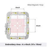 New Metal Magnetic Embroidery Hoop for POOLIN EOC05 Computerized Home Embroidery Machine
