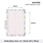 Magnetic Embroidery Hoop (Long-bar Magnets) for Brother Innovis Quattro 6700D VM6200D etc. Babylock Solaris Destiny Embroidery Machine