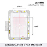 Magnetic Embroidery Hoop (Long-bar Magnets) for Husqvarna Viking Designer Diamond Ruby Royale Topaz etc. Pfaff Creative Embroidery Machine