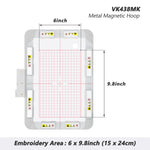Magnetic Embroidery Hoop (Long-bar Magnets) for Husqvarna Viking Ruby Royale Topaz etc. Pfaff Creative Icon Embroidery Machine