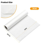 Wash Away Stabilizer - 12" x 25 Yd Roll, 35µm Clear Water Soluble Backing & Topping Film for Machine & Hand Embroidery