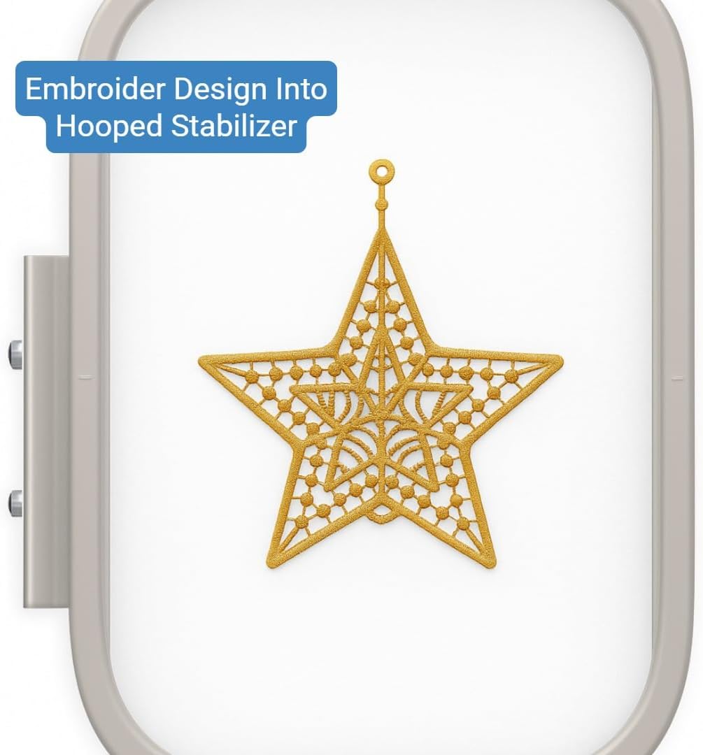 Wash-Away Water Soluble Embroidery Stabilizer | 12" x 25 Yd Roll | 40g | Compatible with Most Hoops