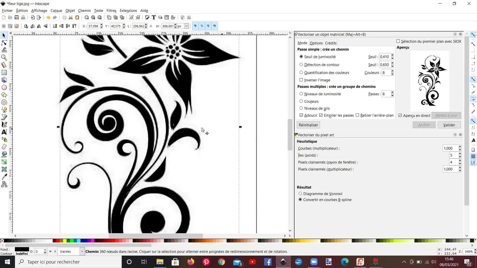 Da JPG/PNG a SVG pulito in Inkscape (così la digitalizzazione per ricamo non diventa una “macchia nera”)