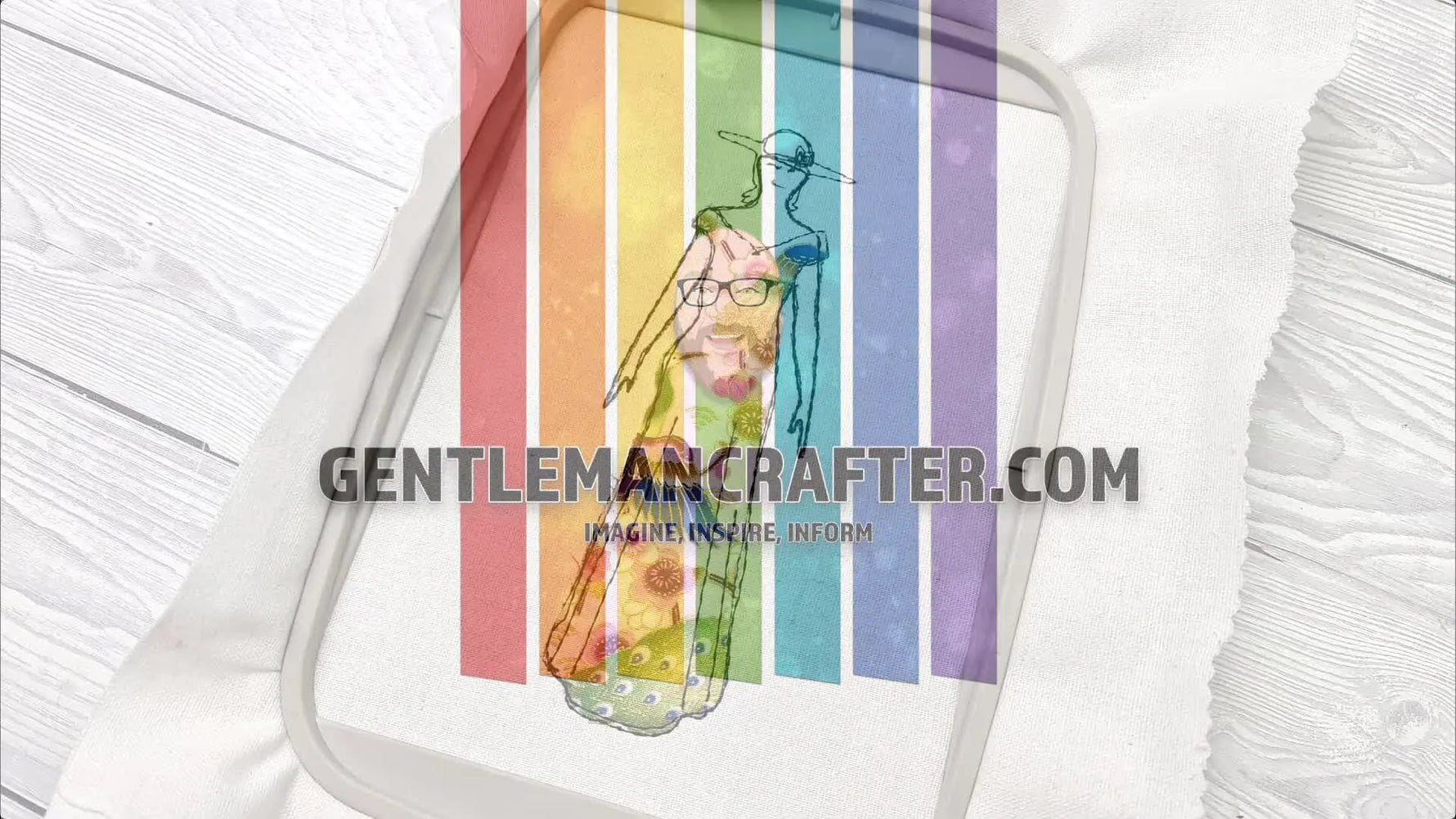 Finished embroidered dress with appliqué fabric.