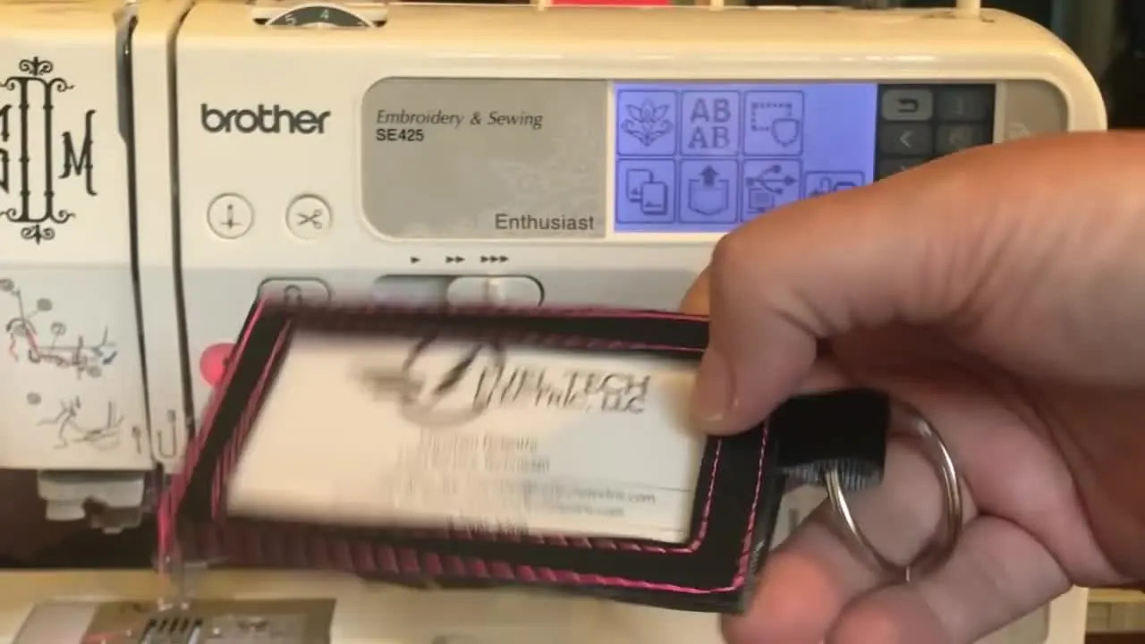 Brother SE425 ITH Marine Vinyl Luggage Tag (No Software): The Clean Window + Perfect Opening Trick