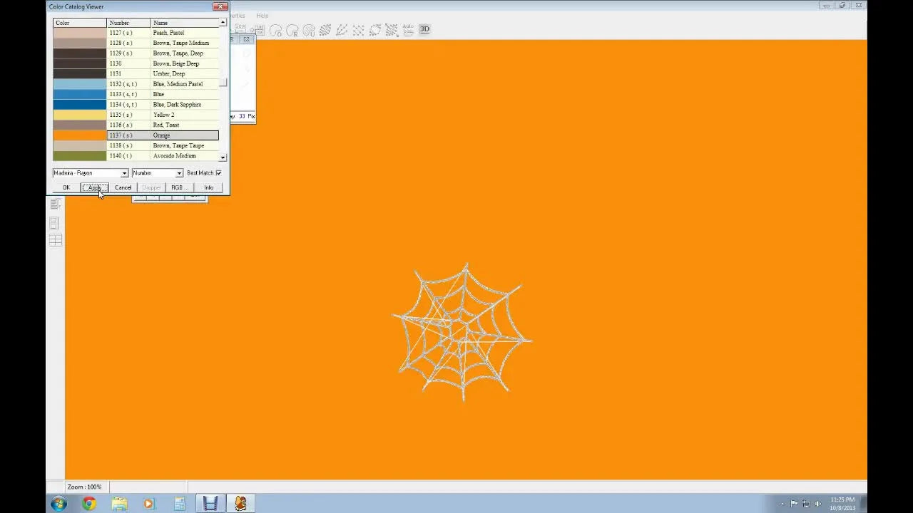 Digitize a Clean Halloween Spiderweb in SophieSew: Satin Stitch Thickness, Node Control, and Jump-Stitch-Smart Pathing