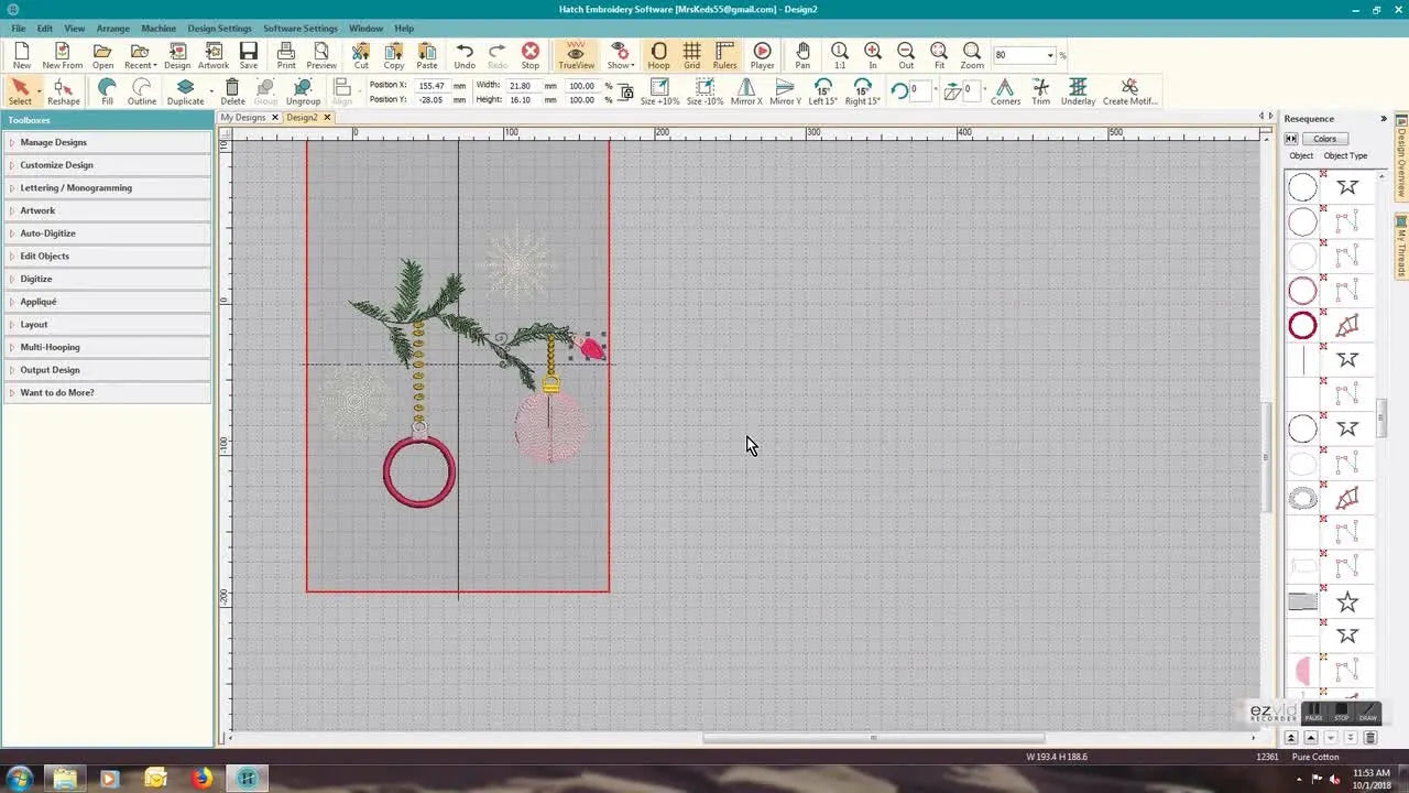 Build a Custom Christmas Scene in Wilcom Hatch: The Group–Copy–Paste Workflow That Keeps Every Stitch Intact