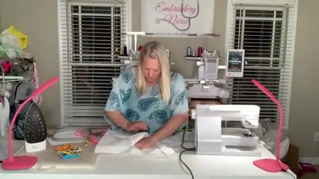 Monogramming a Linen Hemstitch Pocket Pillow Without Panic (and Without Stitching the Pocket Shut)