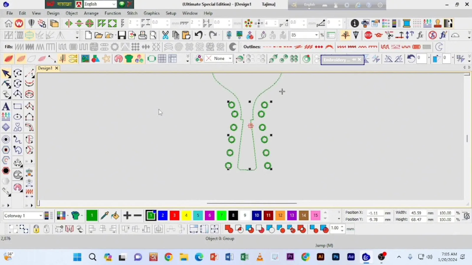 From Wilcom e4.2 to a Tajima DST Stitch-Out: A Neckline Digitizing Workflow That Actually Lines Up on the Machine