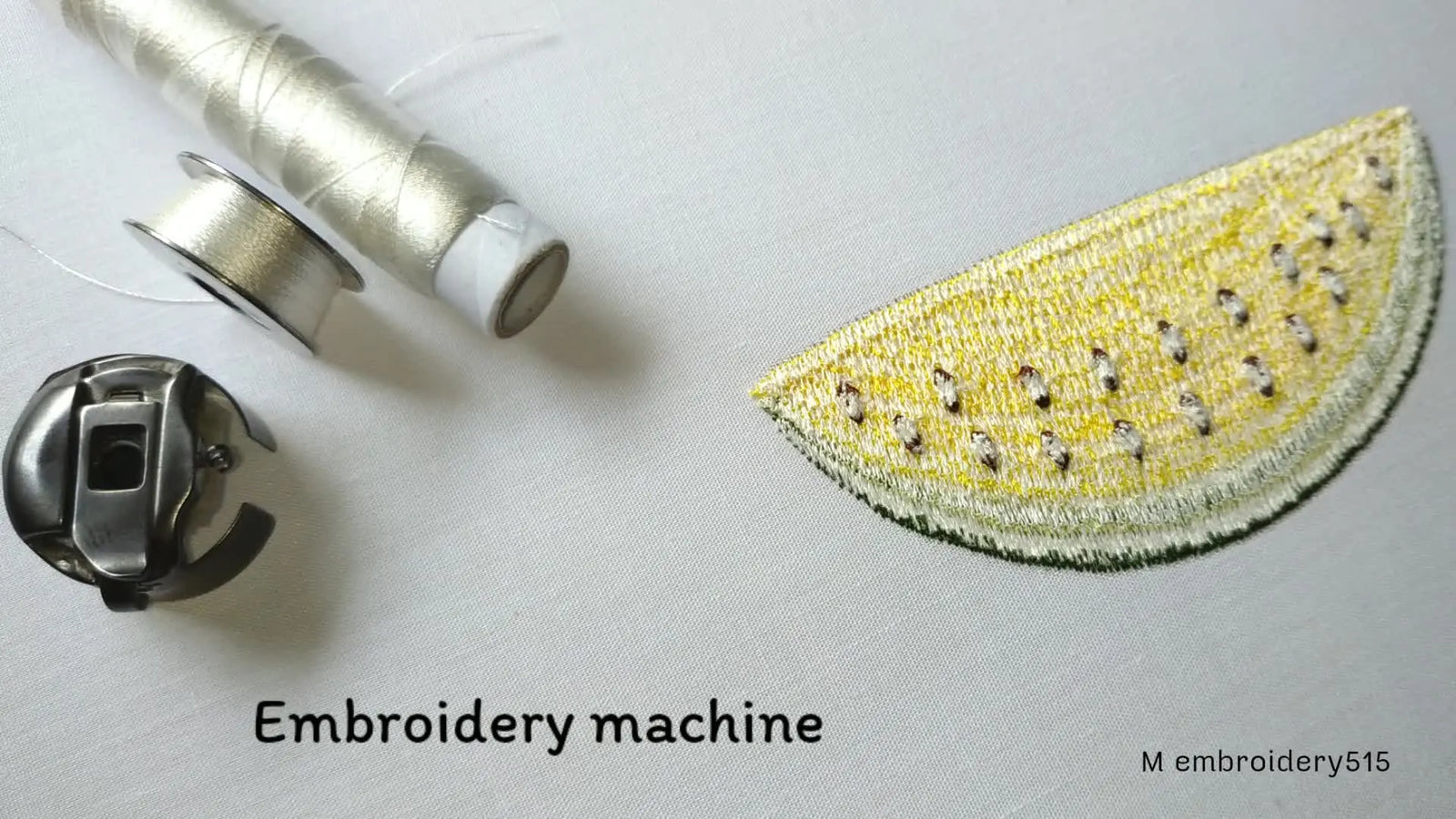 Machine Embroider a Watermelon Slice with Zig-Zag Stitch: Step-by-Step Guide