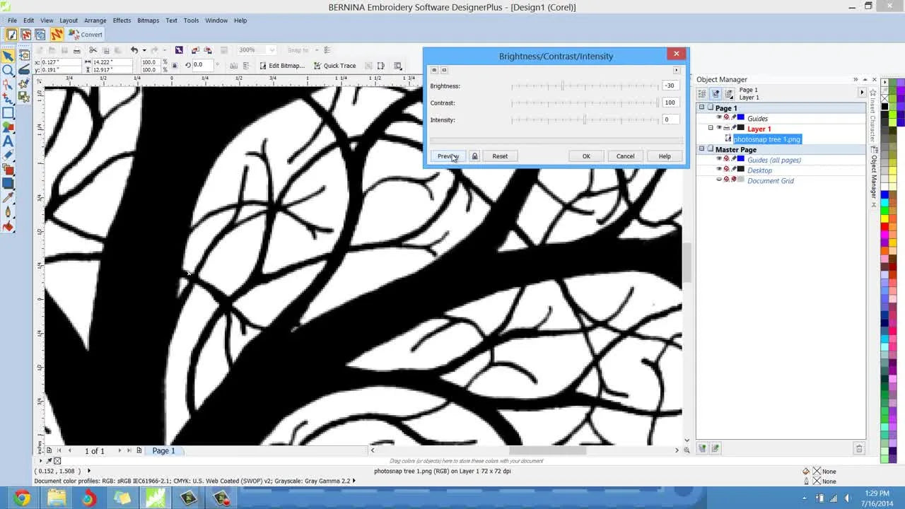 Make PhotoSnap Behave: Clean Up a Raster Image in Bernina DesignerPlus Art Canvas (and Avoid the “Convert Artwork” Freeze)