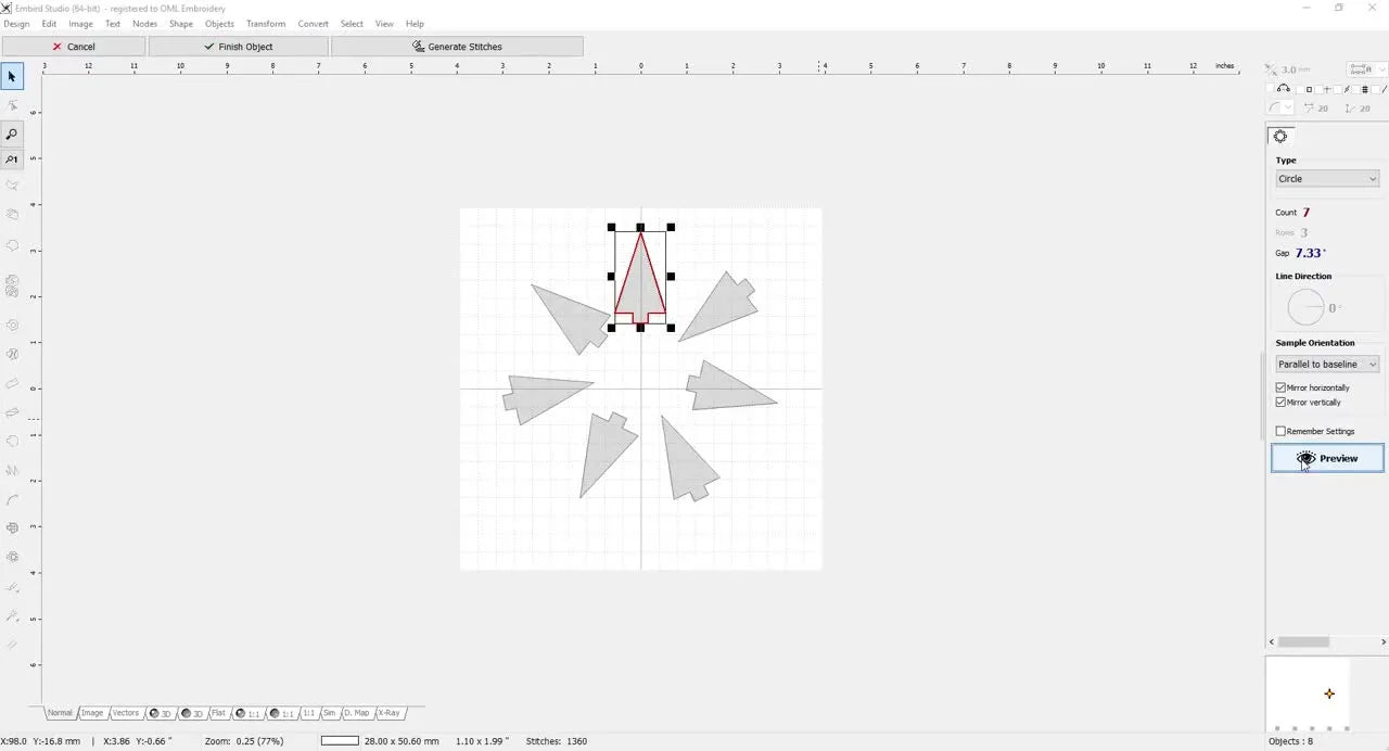 Design a Quilt-Ready Wreath Block in Embird (Without Clipart): Cleaner Layers, Less Bulk, Better Stitch-Outs