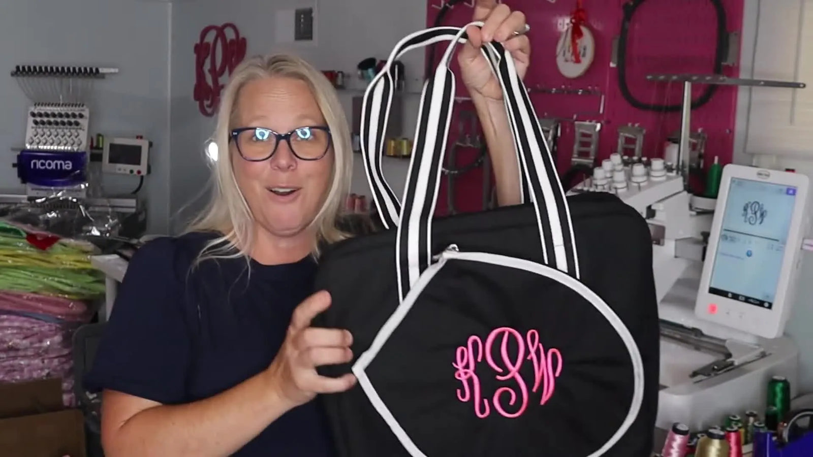 Monogramming Thick Tennis & Pickleball Bags Without Shifting: Fast Frames, Sticky Stabilizer, and the “Trace Before You Stitch” Habit