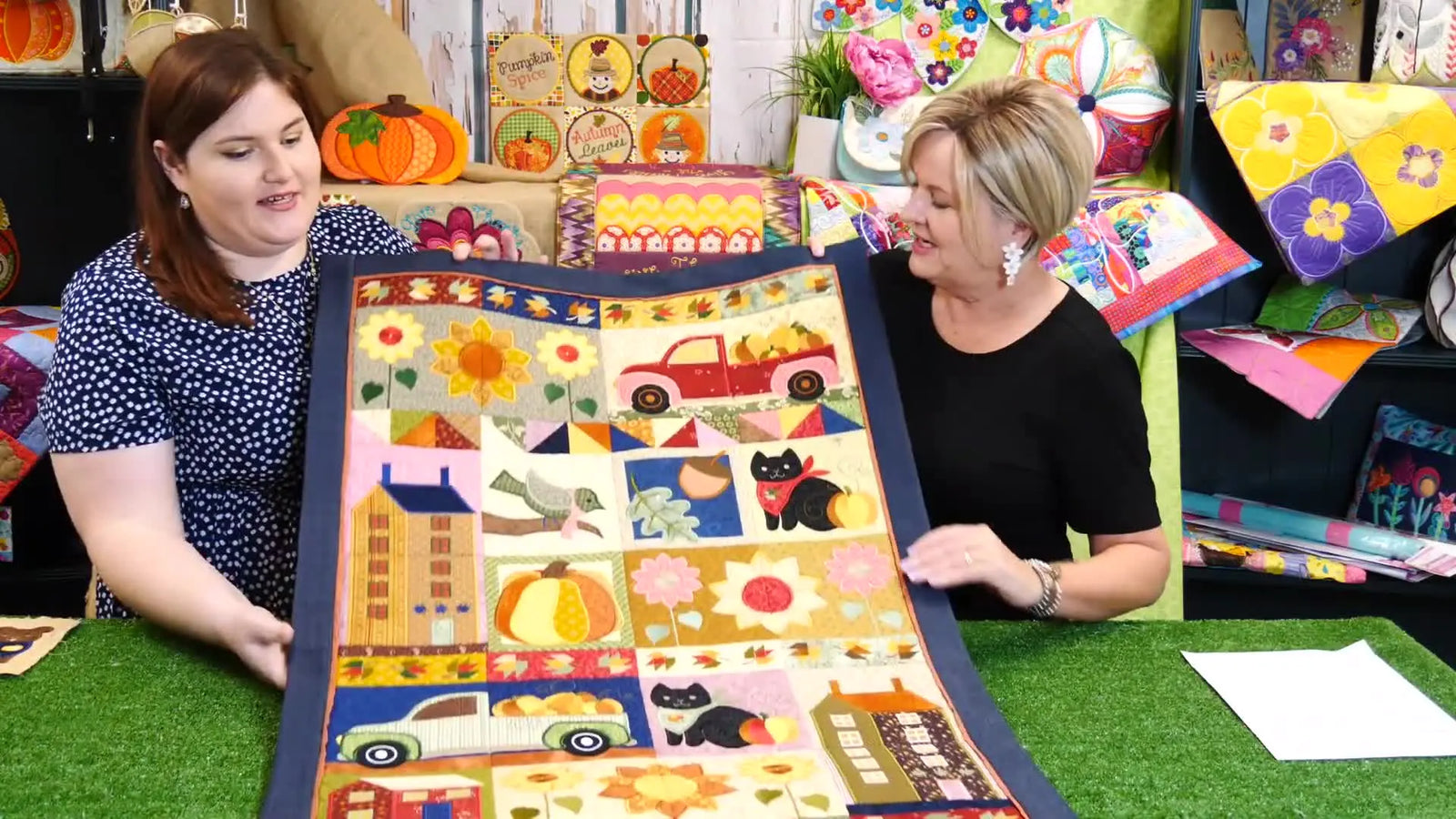 Sweet Pea “Harvest Quilt” in 12 Blocks: Cleaner Joins, Smarter Hooping, and a Bagging-Out Finish That Skips Binding