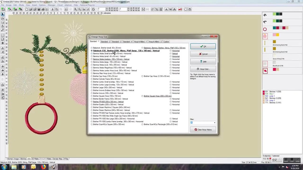 Build a “Mix-and-Match” Christmas PES in Embird 2017—Without the Sizing Traps That Ruin a Stitch-Out