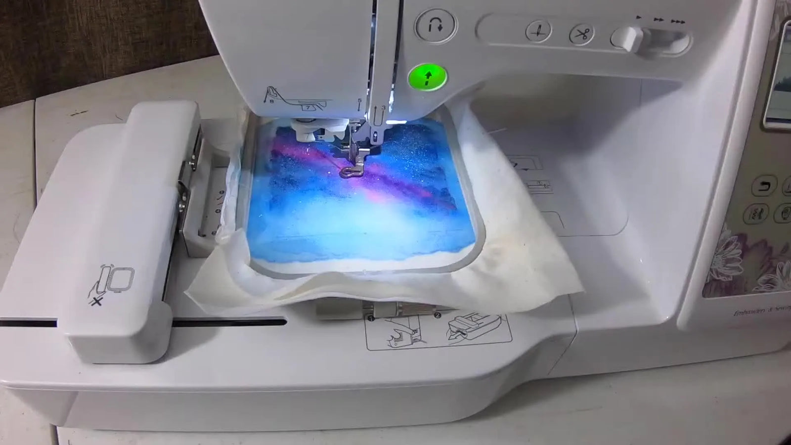 Galaxy Misty Forest Machine Embroidery: From Hooping to Framed Art