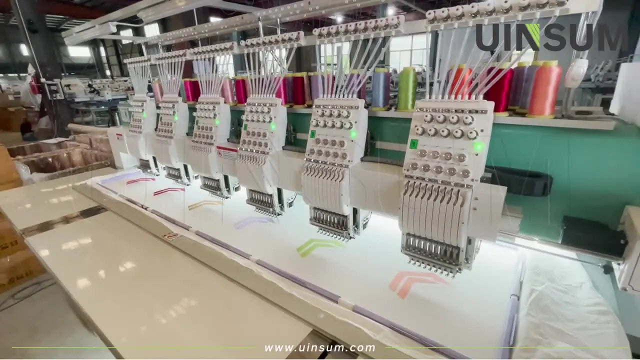 When Head 02 Goes Red: Recovering a Thread Break on a Dahao-Controlled UINSUM X-Series Multi-Head Machine (Without Ruining the Logo)