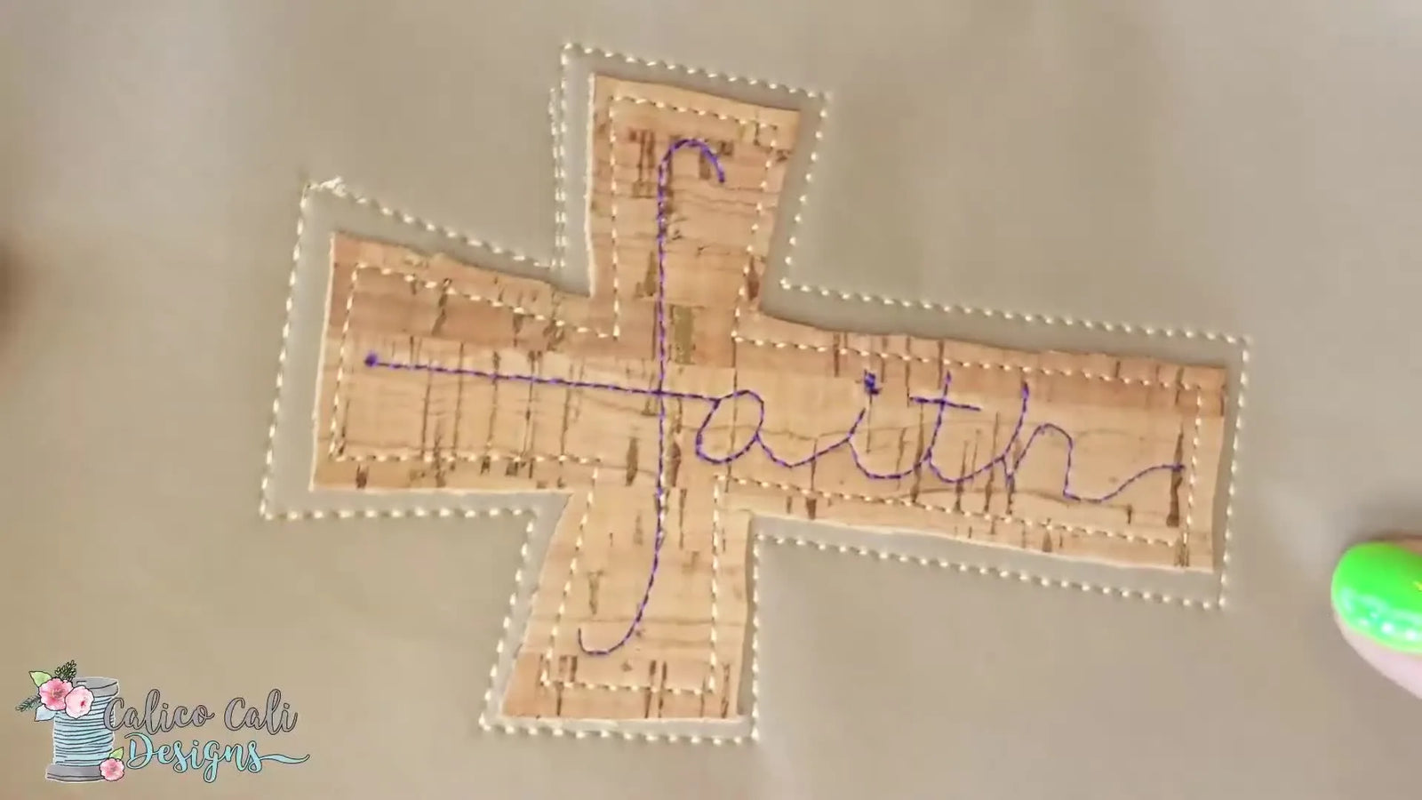 Creative Crosses ITH Stitch-Out: Clean Raw-Edge Appliqué on Faux Leather, Cork, and Felt (Without the Usual Hooping Headaches)