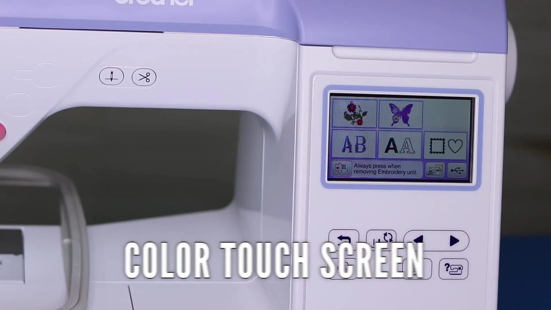 A Brother PE800 sits fully set up on a table with the 5x7 hoop attached, ready for the first stitch-out.