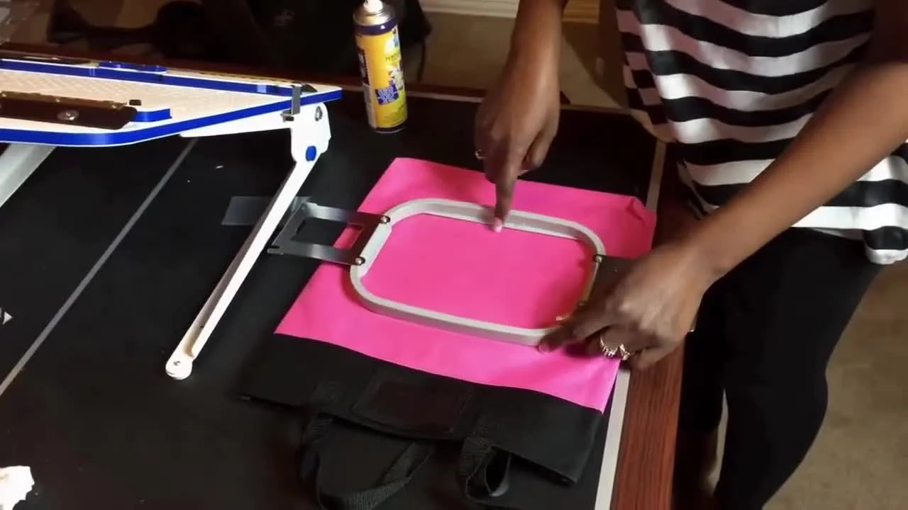 Glitter HTV Monograms on a Tote Bag: The Fast “Rip-Away” Embroidery Method on a Brother PR1000e with a Magnetic Hoop