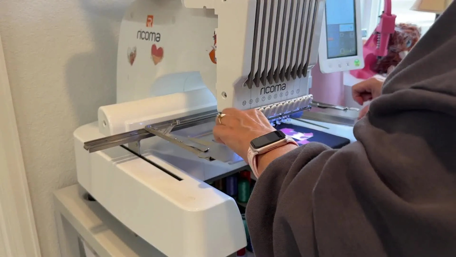 Stop Fighting Sweatshirt Sleeves: Clean Sleeve Embroidery on a Ricoma EM-1010 with a Fast Frame (Without Stitching It Shut)