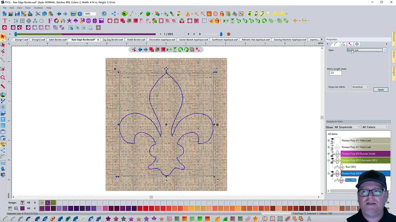 Raw Edge Appliqué That Actually Holds: The 3-Ply Bean Stitch Workflow (and the Trimming Margin That Saves You)