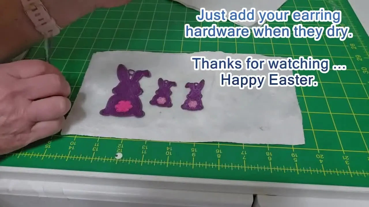 Flop-Eared FSL Bunny Earrings on a Visionary Embroidery Machine: Clean Loops, Zero Unraveling, and a Pro Finish