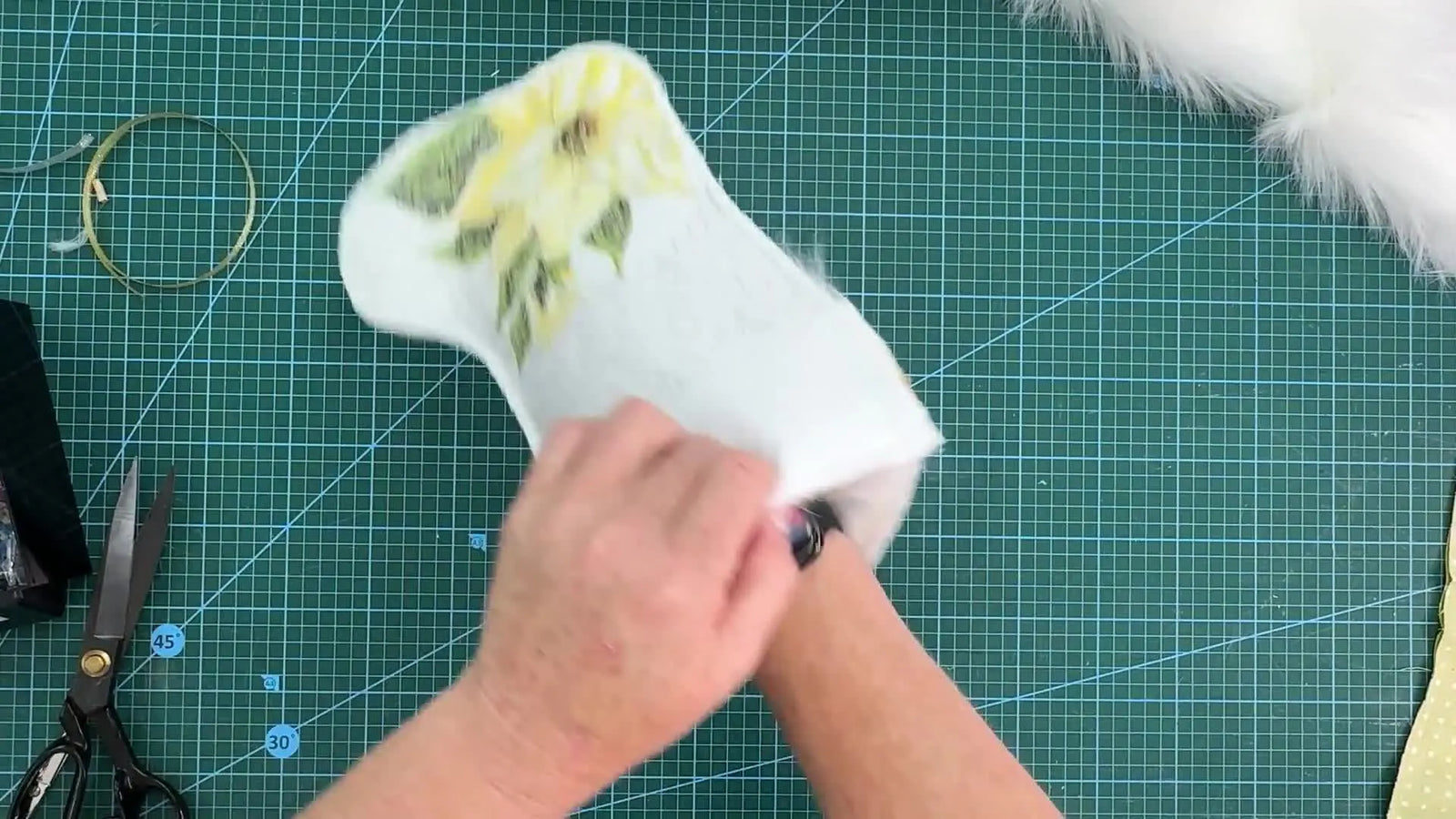 Stitch an Elegant Lined Christmas Stocking with Machine Embroidery