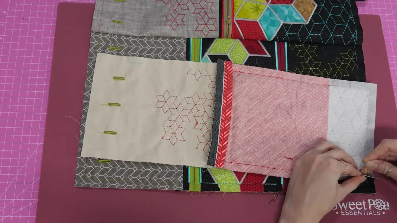 From Embroidered Blocks to a Geometric Quilted Backpack: The ITH Zipper Pocket, Box Corners, and the Clean “Bag-Out” Finish