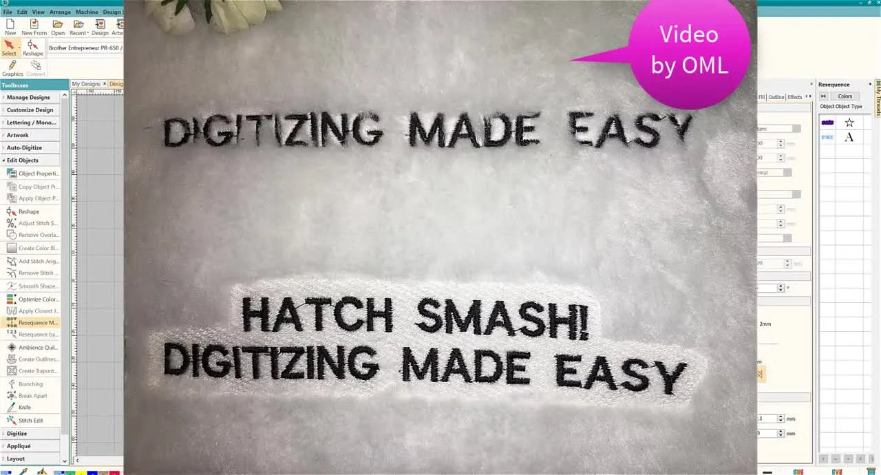 Stop Lettering from Sinking on Towels & Faux Fur: The Hatch Smash Knockdown Stitch (with a Motif Twist)