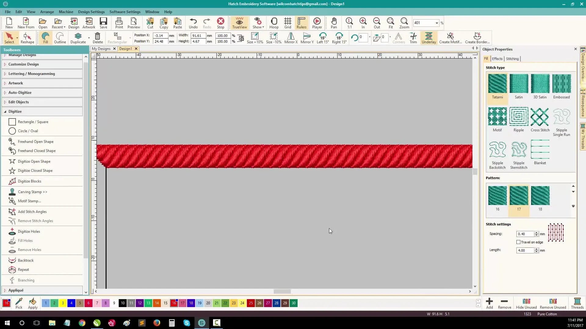 Hatch Embroidery Rope Border Hack: Make Pattern 17 Look Like Real Twis ...