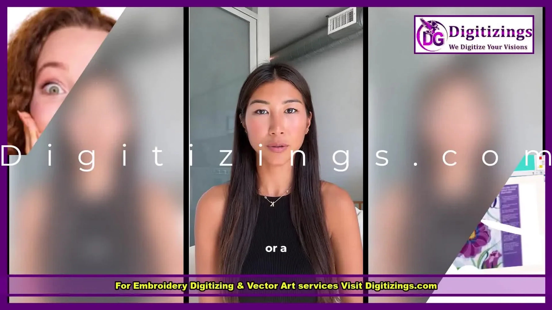 A split-screen title card contrasts free vs paid embroidery software with a surprised face and a digitizing interface.