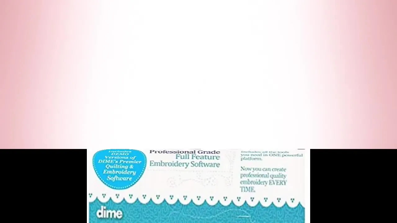 The Perfect Embroidery Professional software box art is shown on screen as the tutorial’s main software reveal.