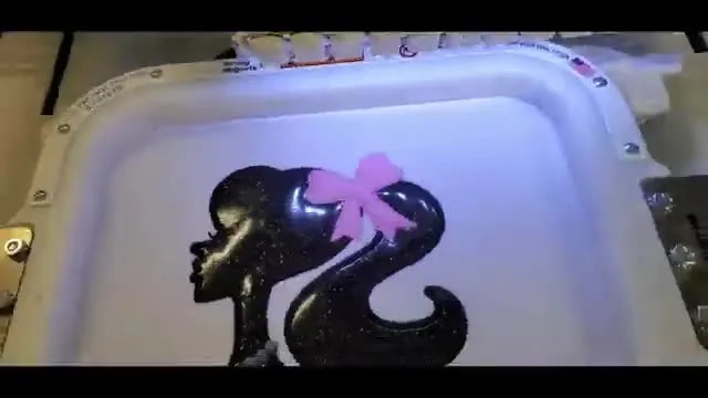 A Clean Barbie Appliqué on a Tiny Ruffle Shirt: Embrilliance Kerning + 8x9 Magnetic Hoop Setup (Without the Usual Headaches)