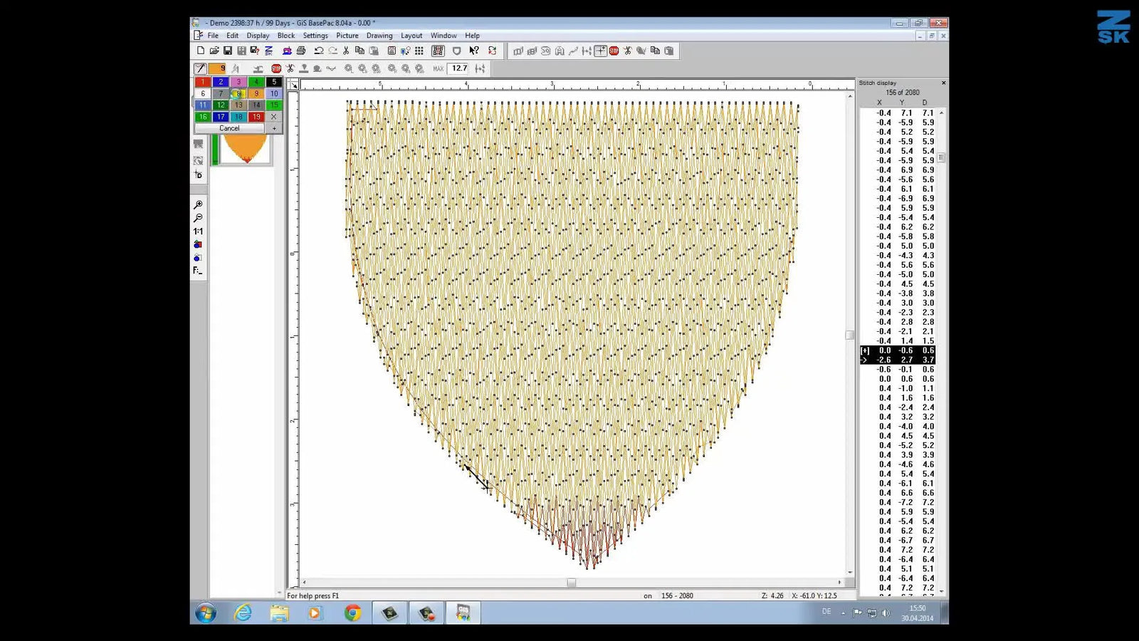 BasePac 10 Interlocking Areas That Actually Sew Clean: Peak Alignment, Density Control, and Smooth Color Shading on ZSK