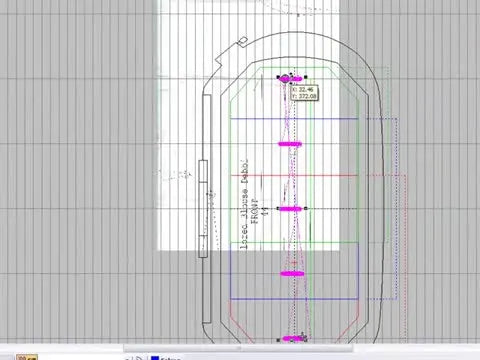 A close-up of an embroidery machine foot stitching a buttonhole on red blouse fabric inside a large Bernina Mega hoop.