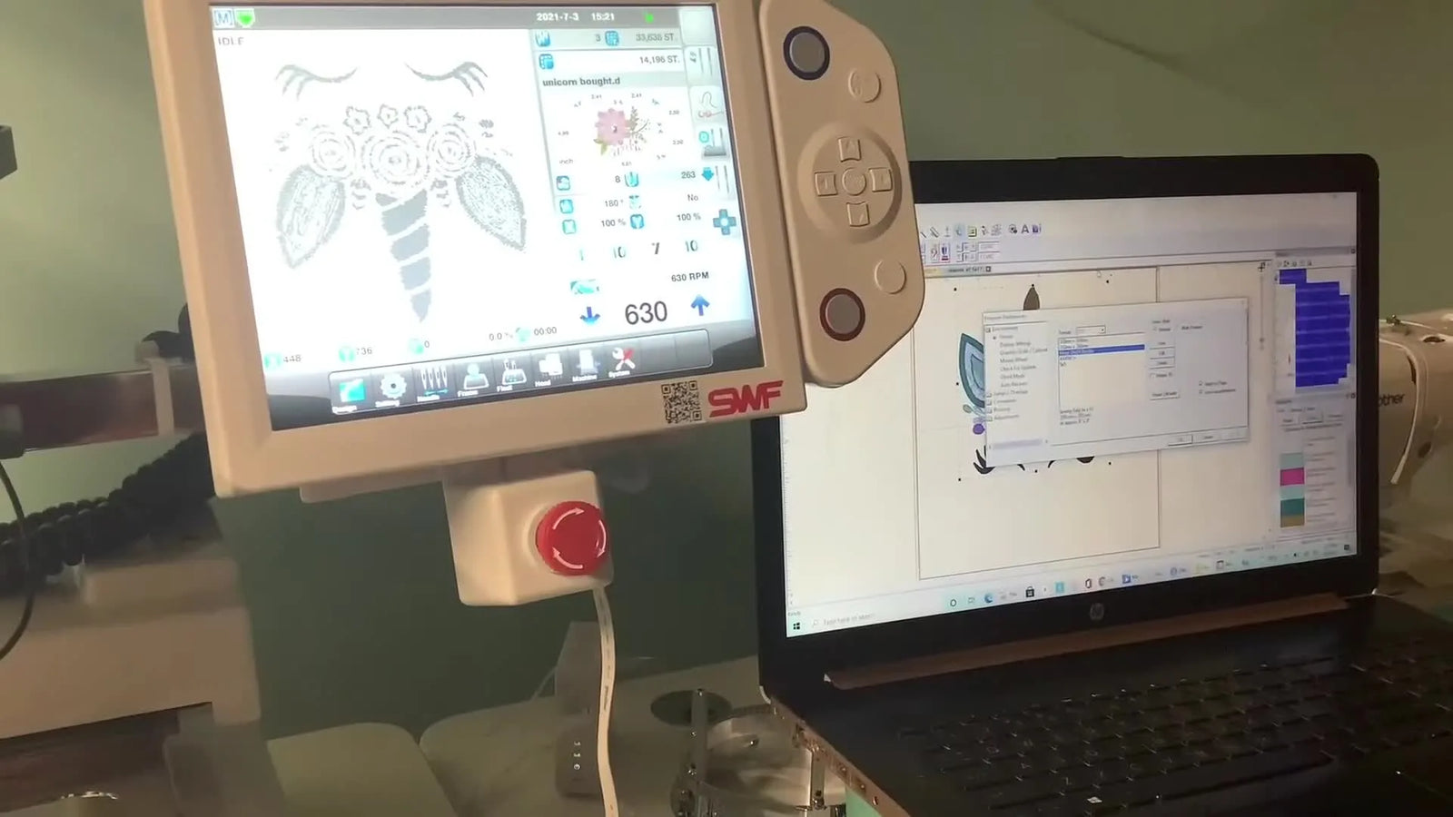 From Embrilliance to the SWF MAS-12: USB Import, Hoop Sizing, and the Color-Sequence Trap That Wastes a Whole Shirt