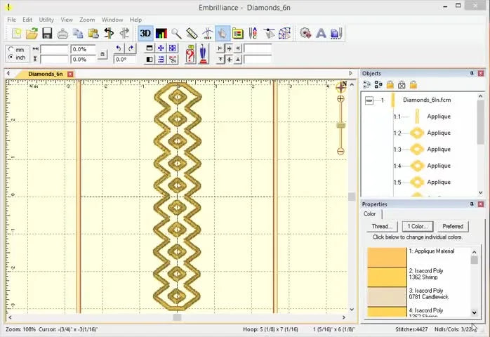 Turn 22 Color Stops into 2 in Embrilliance Stitch Artist (Without Breaking Your Appliqué)