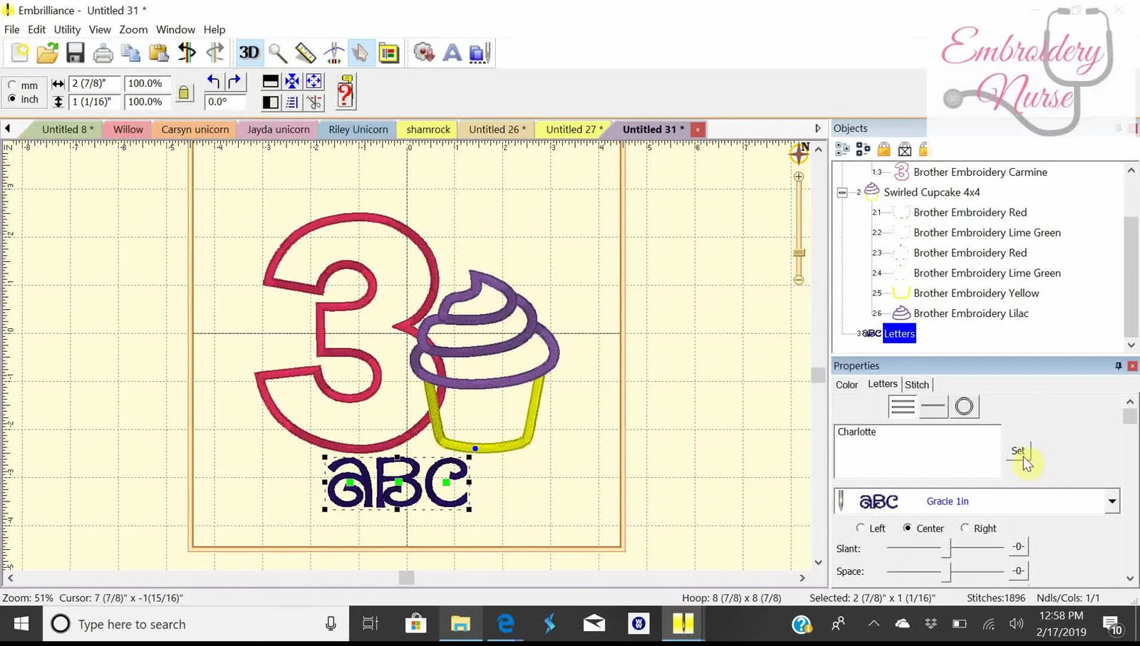 Merge Appliqué + Name in Embrilliance Essentials (Without Bulky Overlaps): A 9x9 Frame Workflow for Birthday Shirts