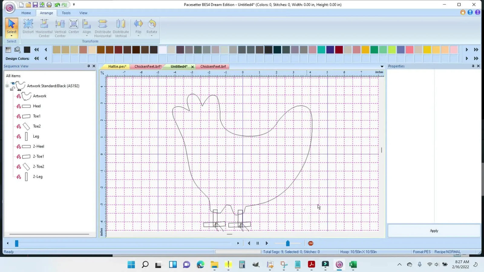 Stop Rebuilding Appliqué Pieces: Create a Reusable Chicken Feet Master File in BES4 / Simply Appliqué (and Save Your Sanity)