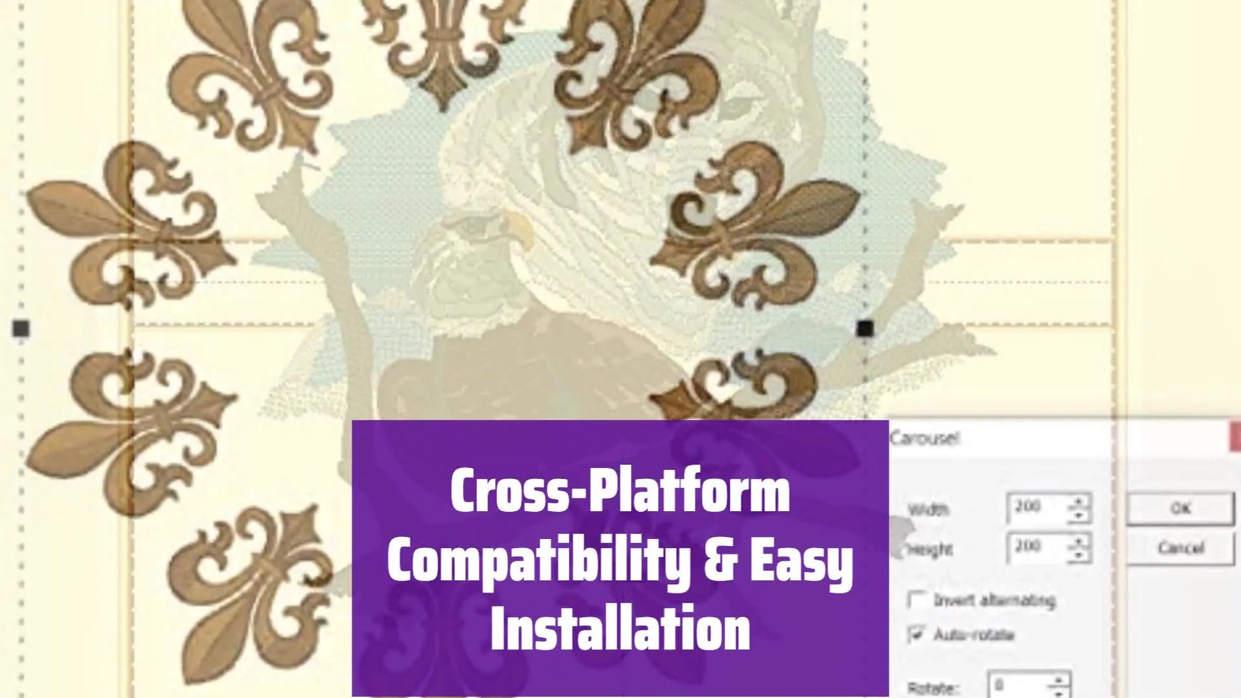 A feature comparison checklist contrasts StitchArtist Level 1 and Level 2, helping embroiderers choose the right digitizing depth.