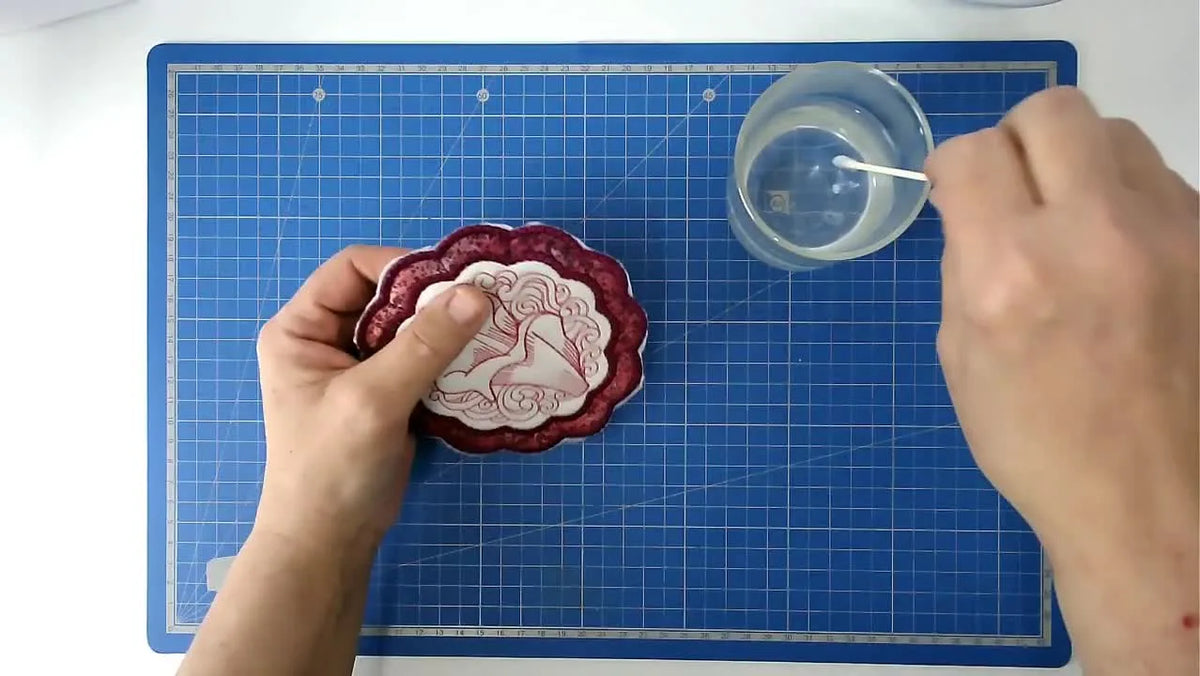 Caldera Coaster Reverse The No-Pucker ITH Calla Lily Coaster: Reverse Appliqué, Waterproof Bac ...