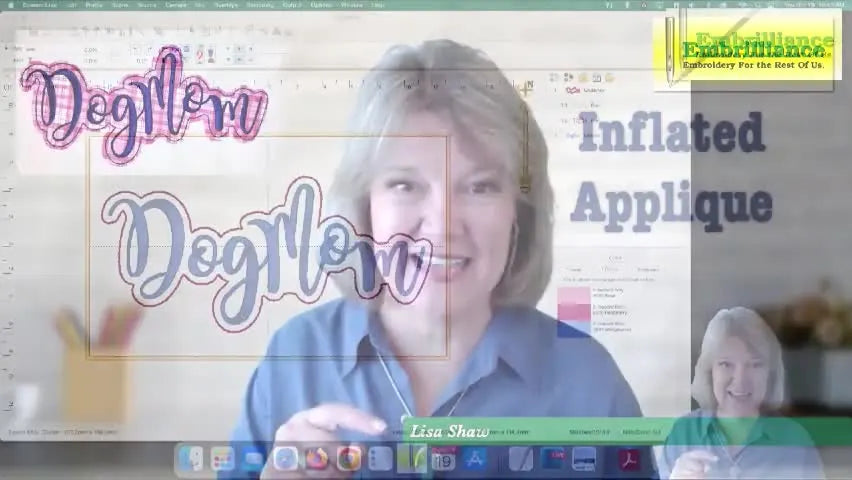 Inflated Raw-Edge Appliqué in Embrilliance: The “Dog Mom” Bubble Outline That Stitches Clean (and Trims Fast)