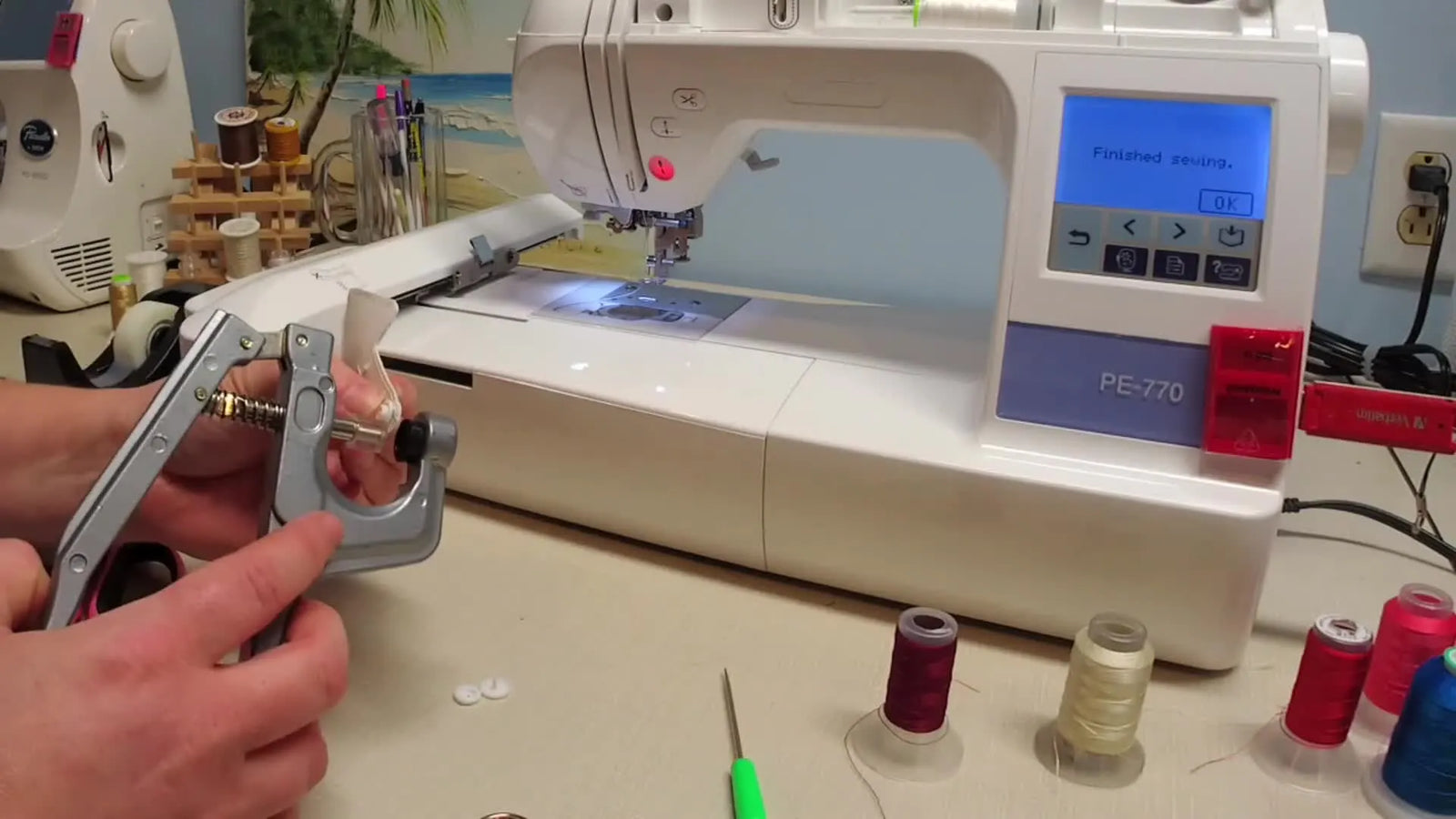 A Clean, Pro-Looking ITH Faux Leather Pizza Zipper Pull on the Brother PE770 (and How to Recover from a Thread Break Without Panic)