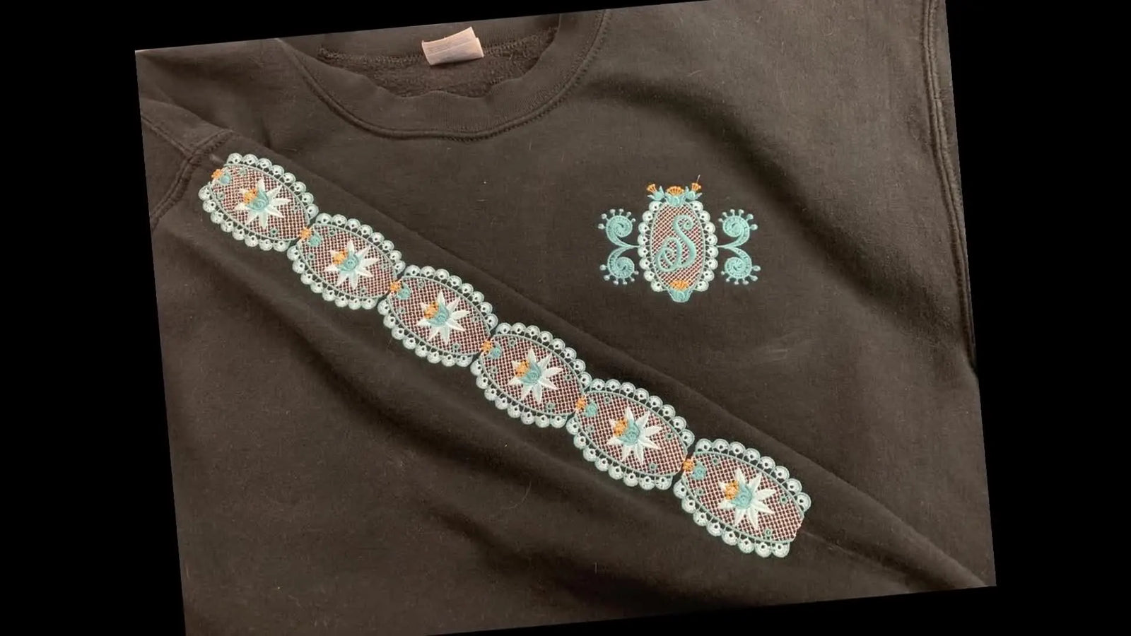 Lace Sleeves + a Left-Chest Monogram on a Brother PR1000e: The Flat-Hoop Method That Saves Your Sweatshirt (and Your Sanity)