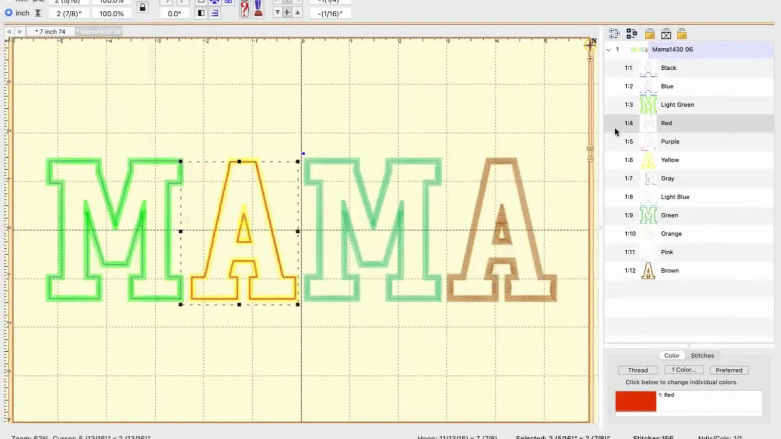 Stop Stopping After Every Letter: Batch Appliqué Placement Stitches in Embrilliance Stitch Artist Level 3 (the “MAMA” Method)