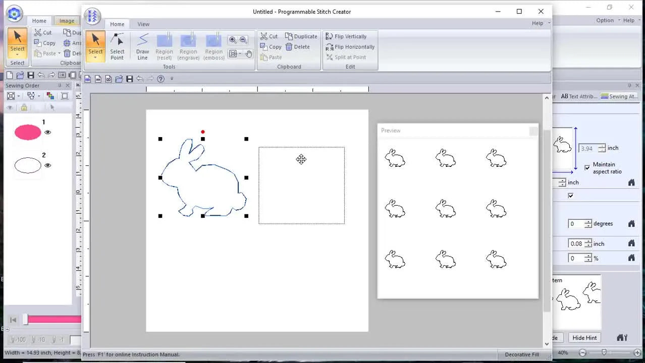 PE-Design 11 Programmable Stitch Creator: Build a Rabbit Decorative Fill That Actually Stitches Clean