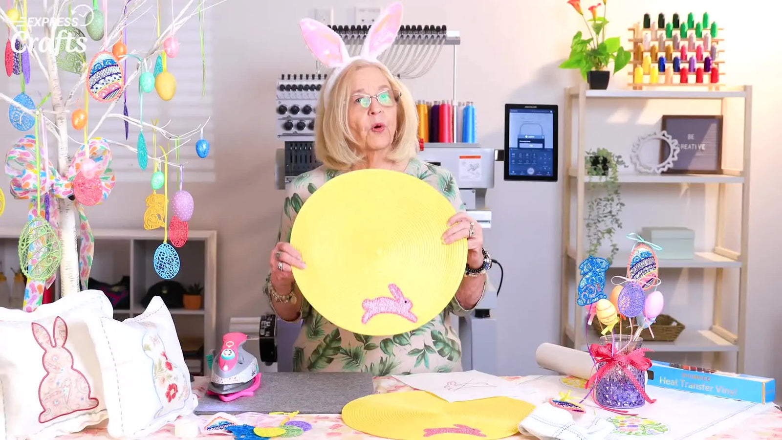 The No-Pucker Bunny Placemat: Floating a Thick Woven Placemat on a Ricoma Multi-Needle (Without Losing Your Mind)